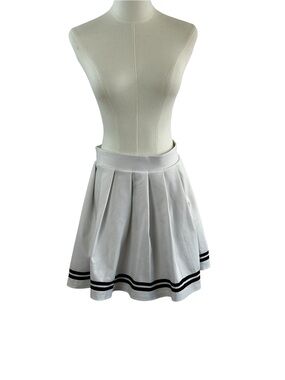 Wild Fable White Pleated Mini Skirt Black Trim Tennis Cheer Aesthetic